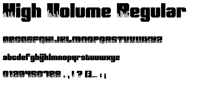 High Volume Regular font